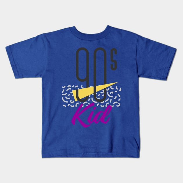 90s Kid Word Art Kids T-Shirt by Urban_Vintage